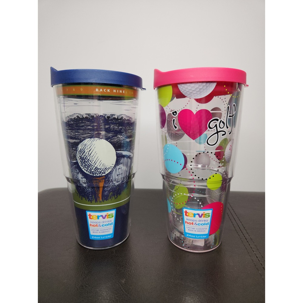 Tervis 24 oz Golf Tumblers Set His Hers Double Wall Insulated LPGA New